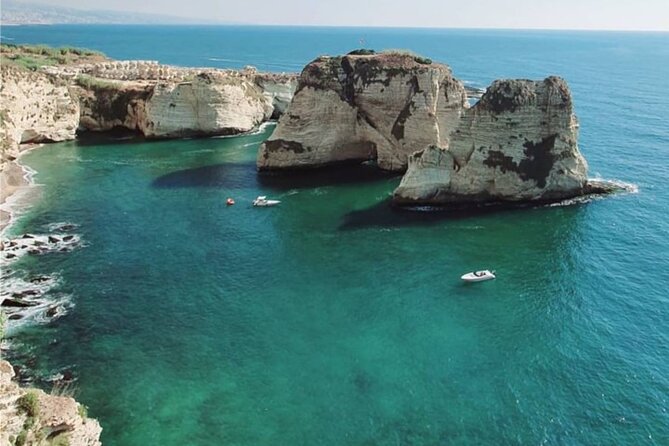 Pigeon Rocks Boat Ride Beirut (Raouche Rocks) - From Manara to the open Mediterranean